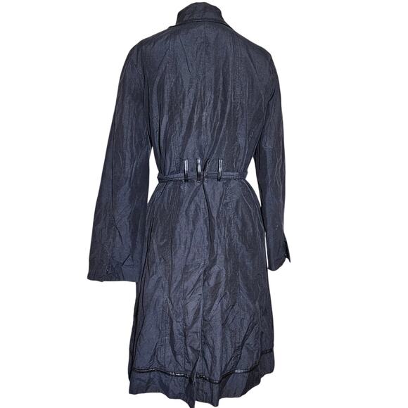 Via Spiga Black Belted Trench Coat Size Small - Picture 2 of 4